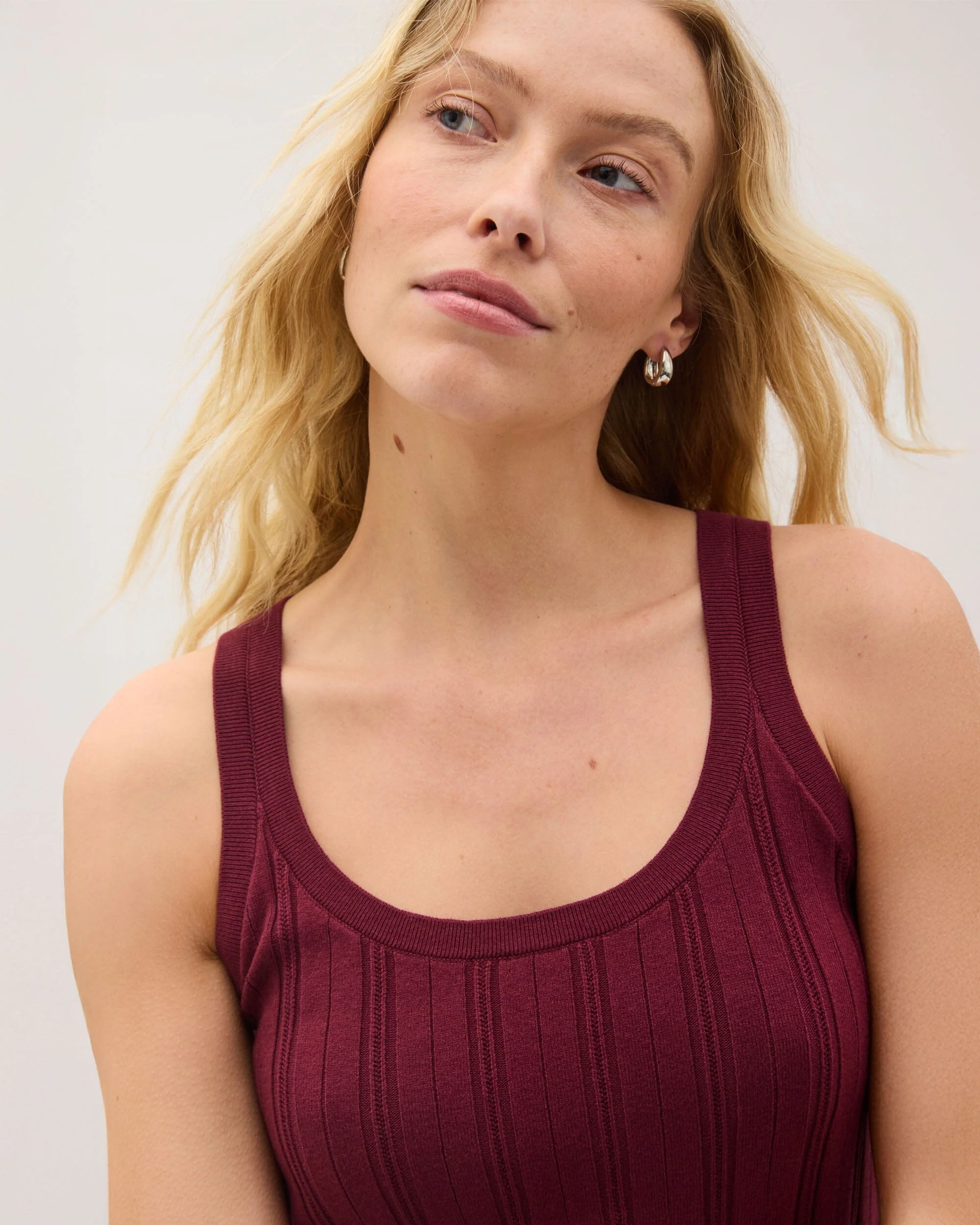 Monica Tank - Burgundy - Image 5