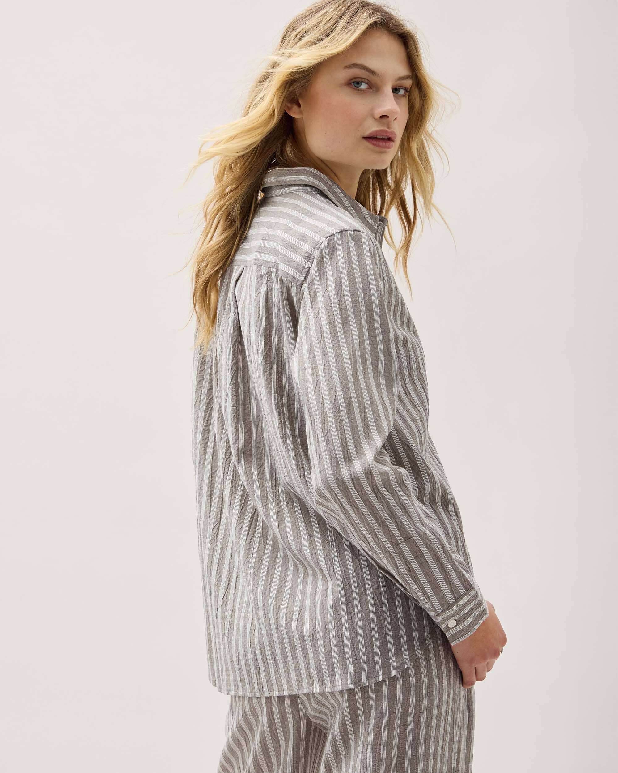 Palermo Button Up - Black Stripe - Image 5