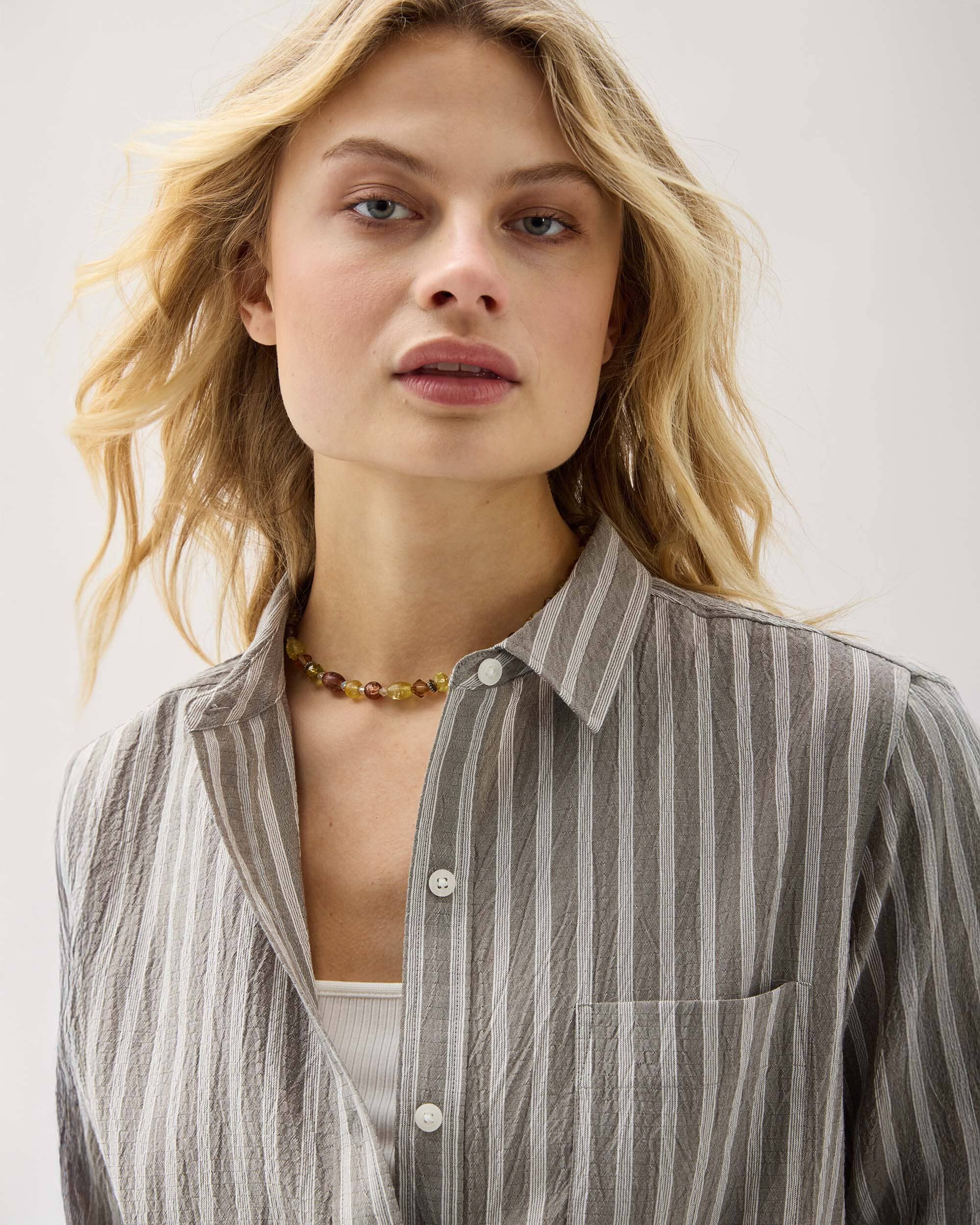 Palermo Button Up - Black Stripe - Image 6