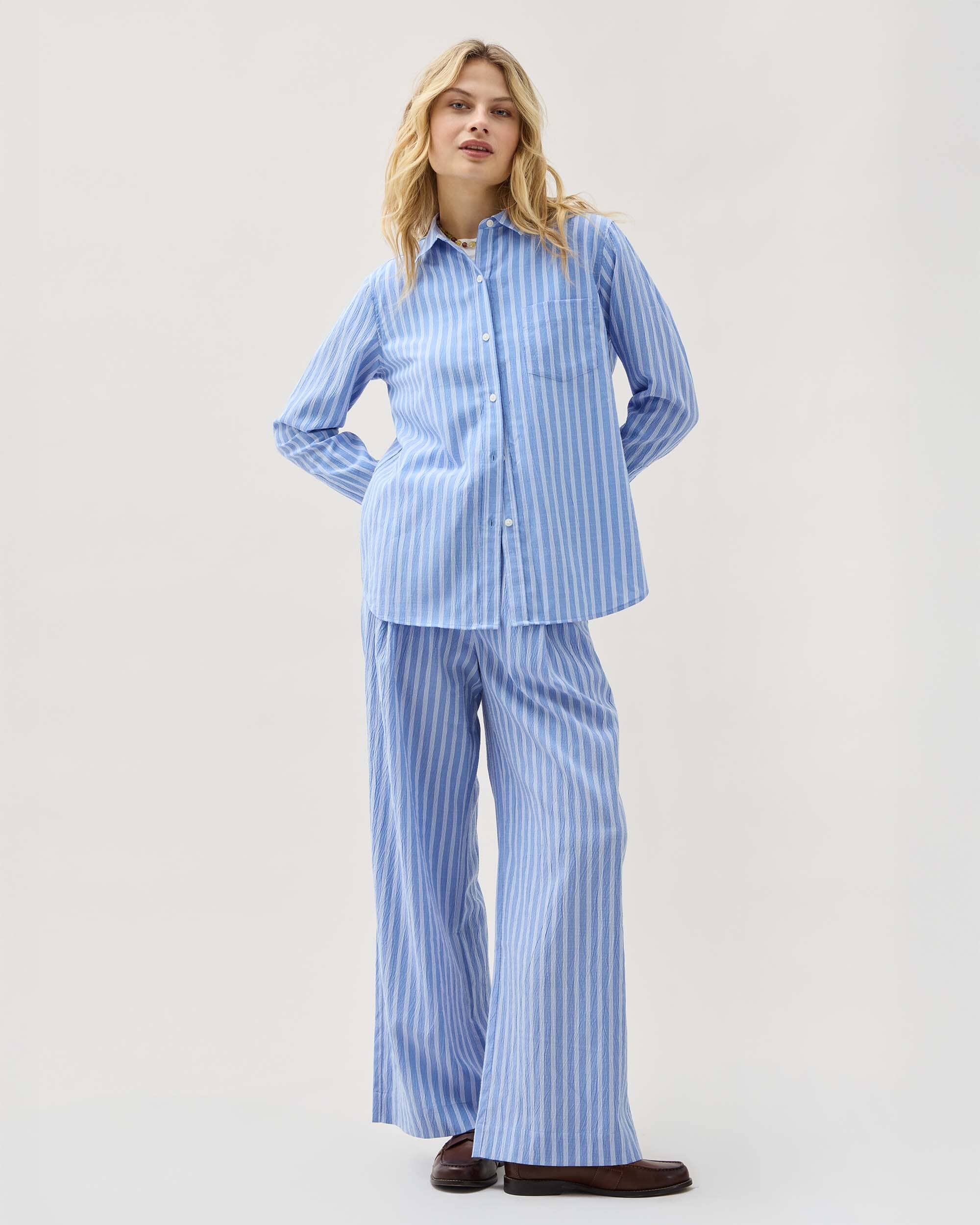 Palermo Button Up - Oxford Blue Stripe - Image 2