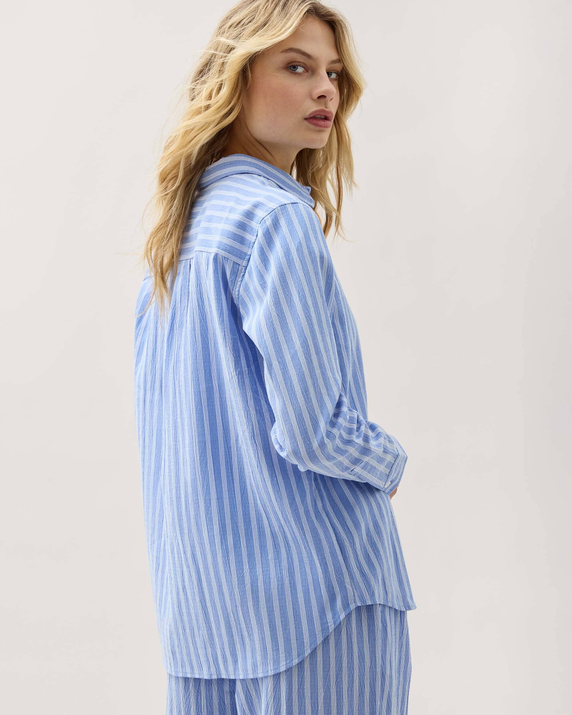 Palermo Button Up - Oxford Blue Stripe - Image 3