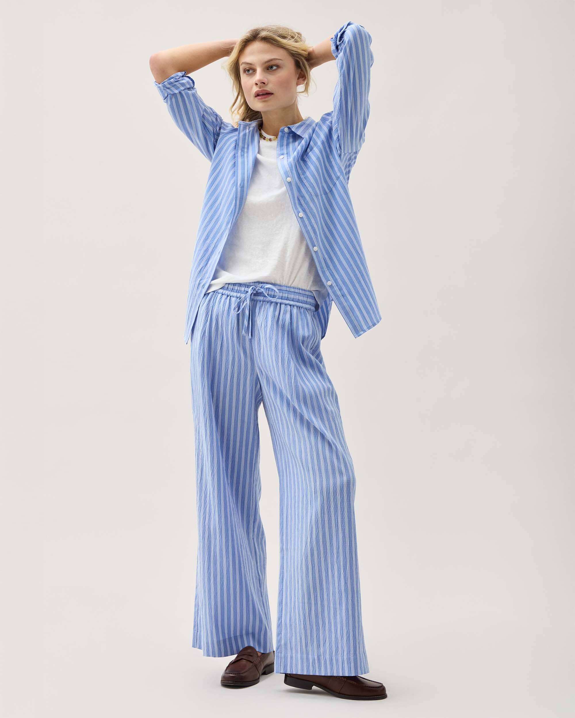 Palermo Pant - Oxford Blue Stripe - Image 2