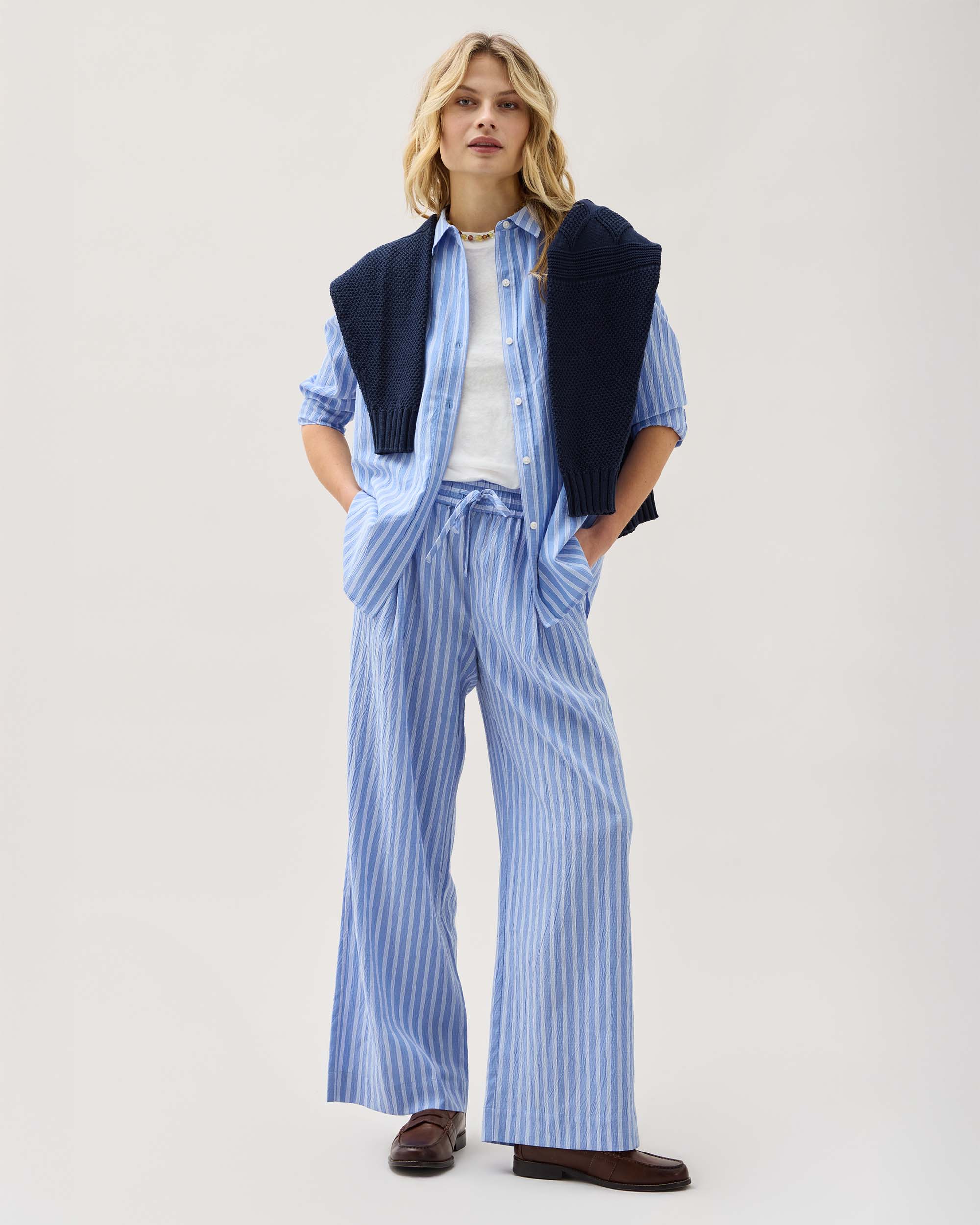 Palermo Pant - Oxford Blue Stripe - Image 3
