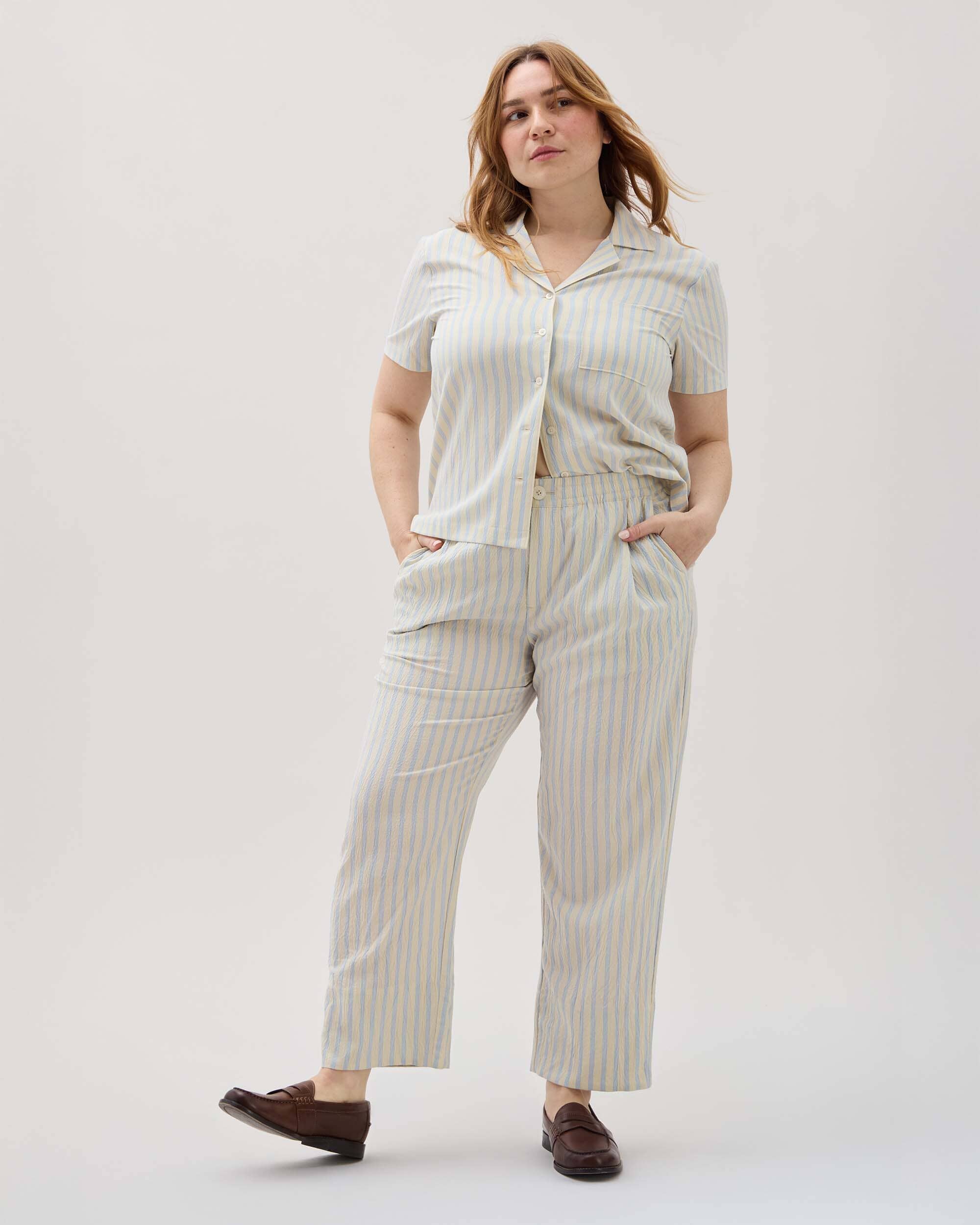 Palermo Street Pant - Vanilla Blue Stripe - Image 2