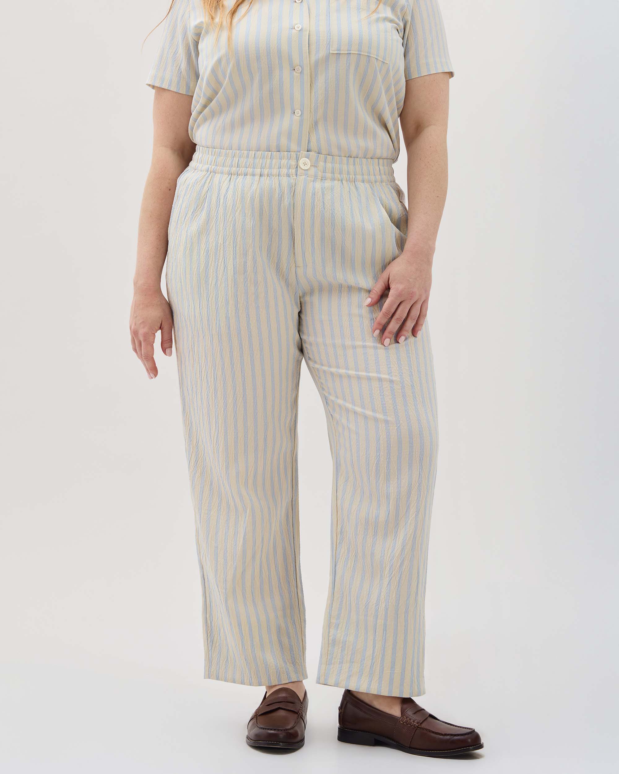 Palermo Street Pant - Vanilla Blue Stripe - Image 3