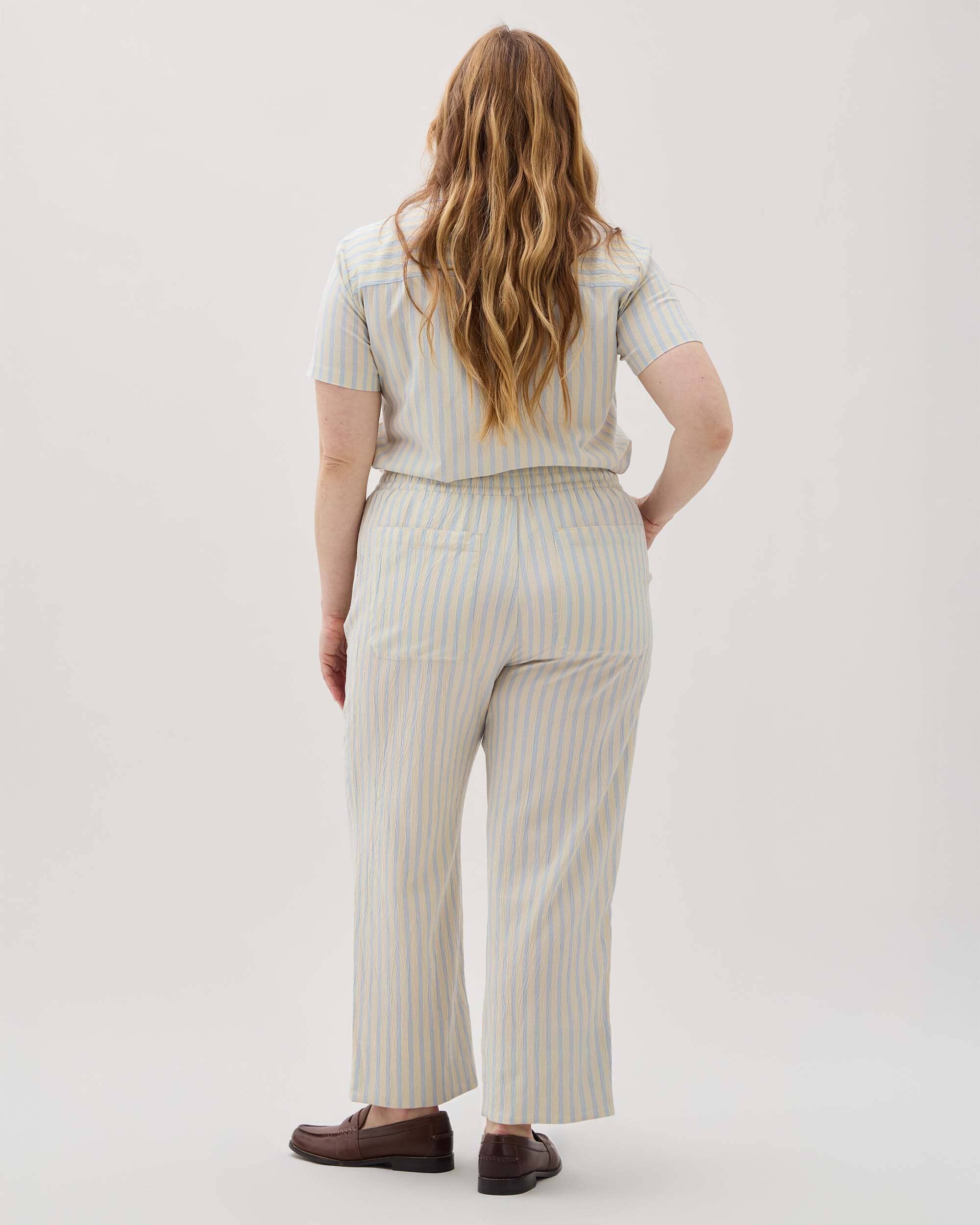 Palermo Street Pant - Vanilla Blue Stripe - Image 4