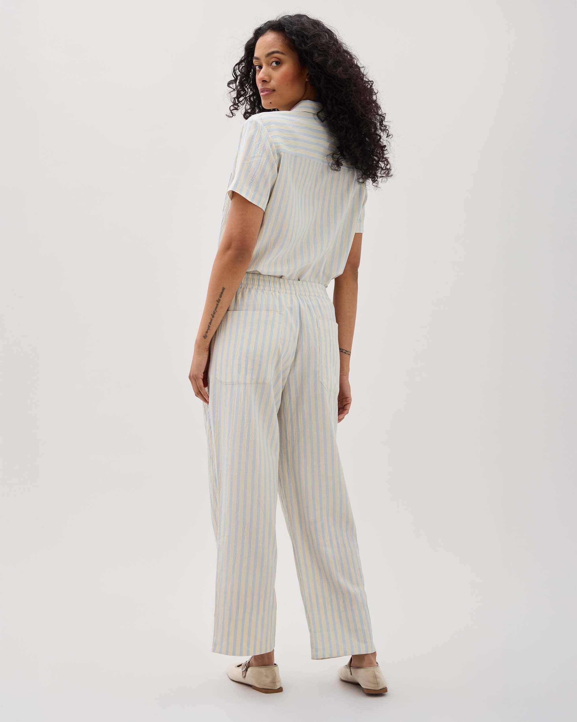 Palermo Street Pant - Vanilla Blue Stripe - Image 6