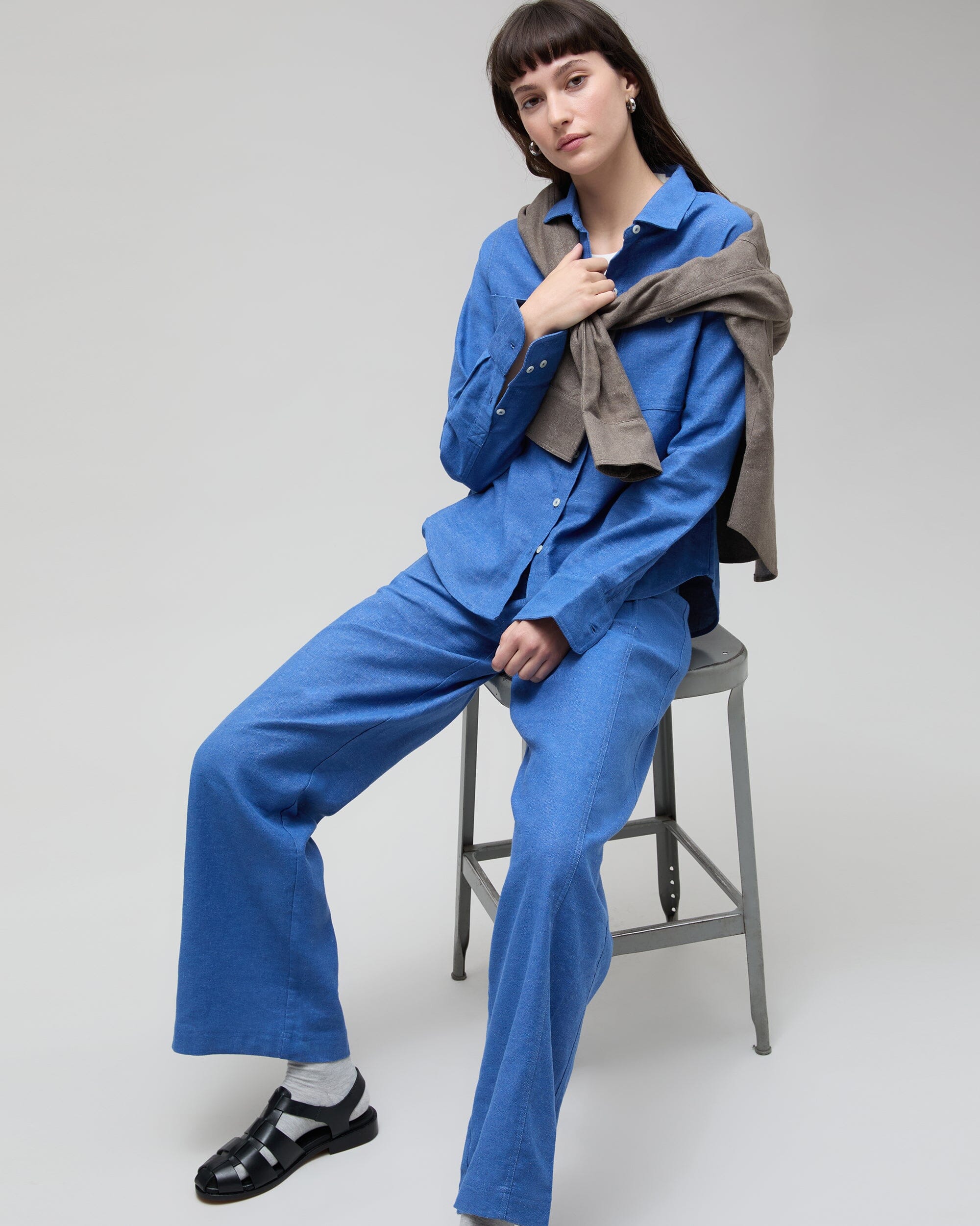 Roma Work Shirt - True Blue - Image 7