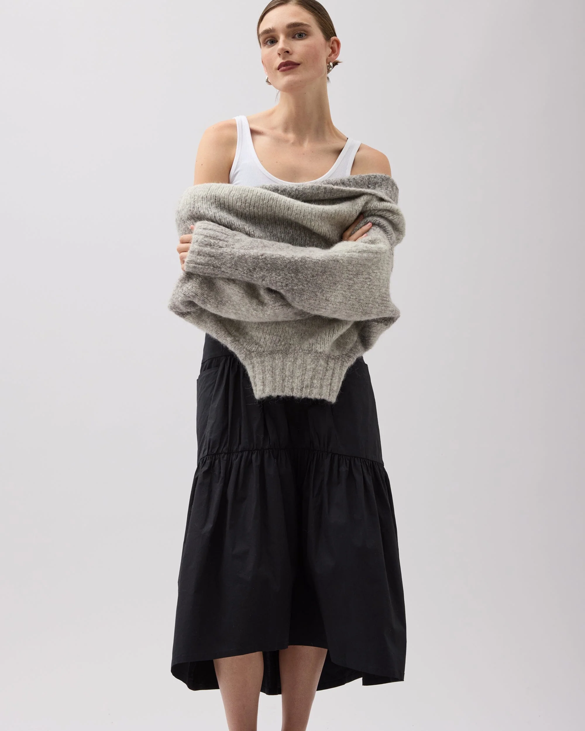 Stevie Tiered Maxi Skirt - Black - Image 3