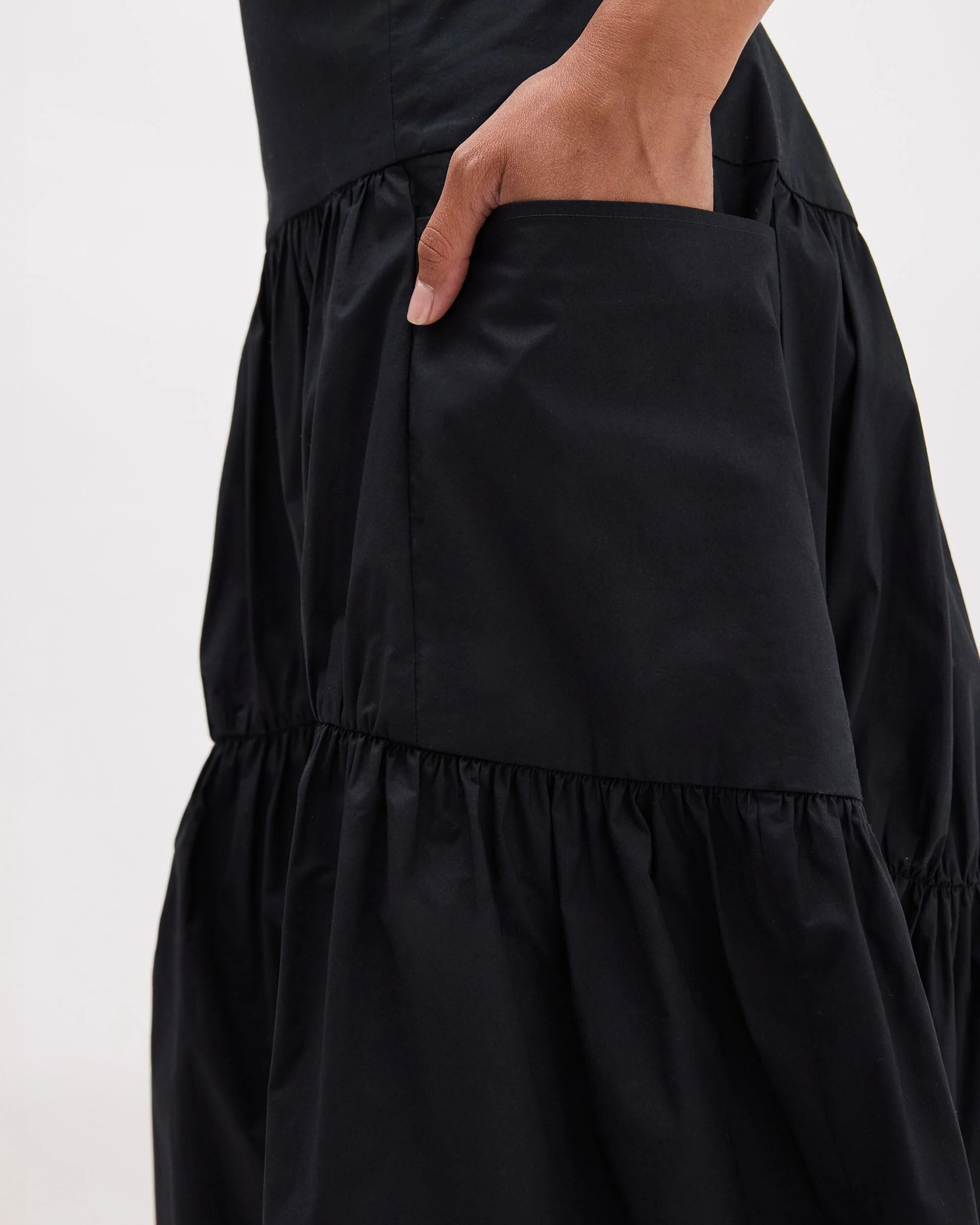 Stevie Tiered Maxi Skirt - Black - Image 4