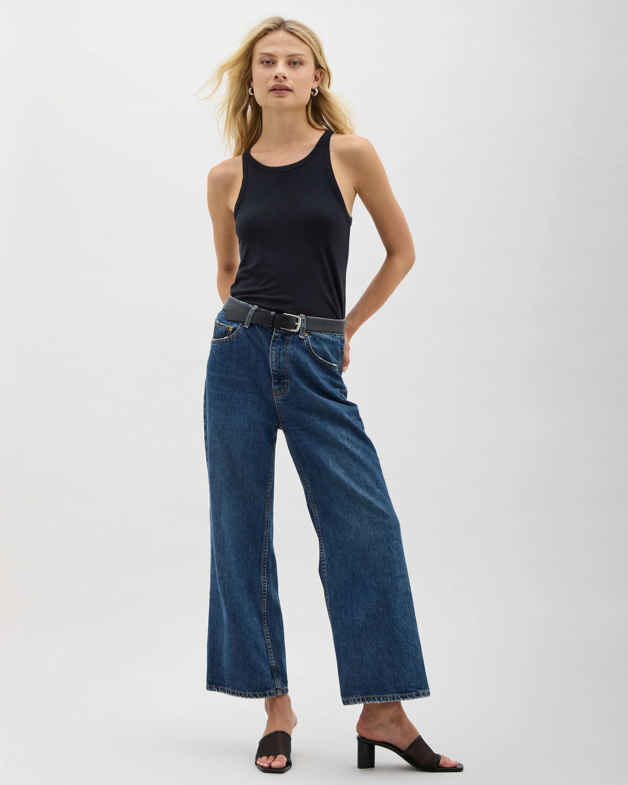 Vintage Rib Tank - Black - Image 4