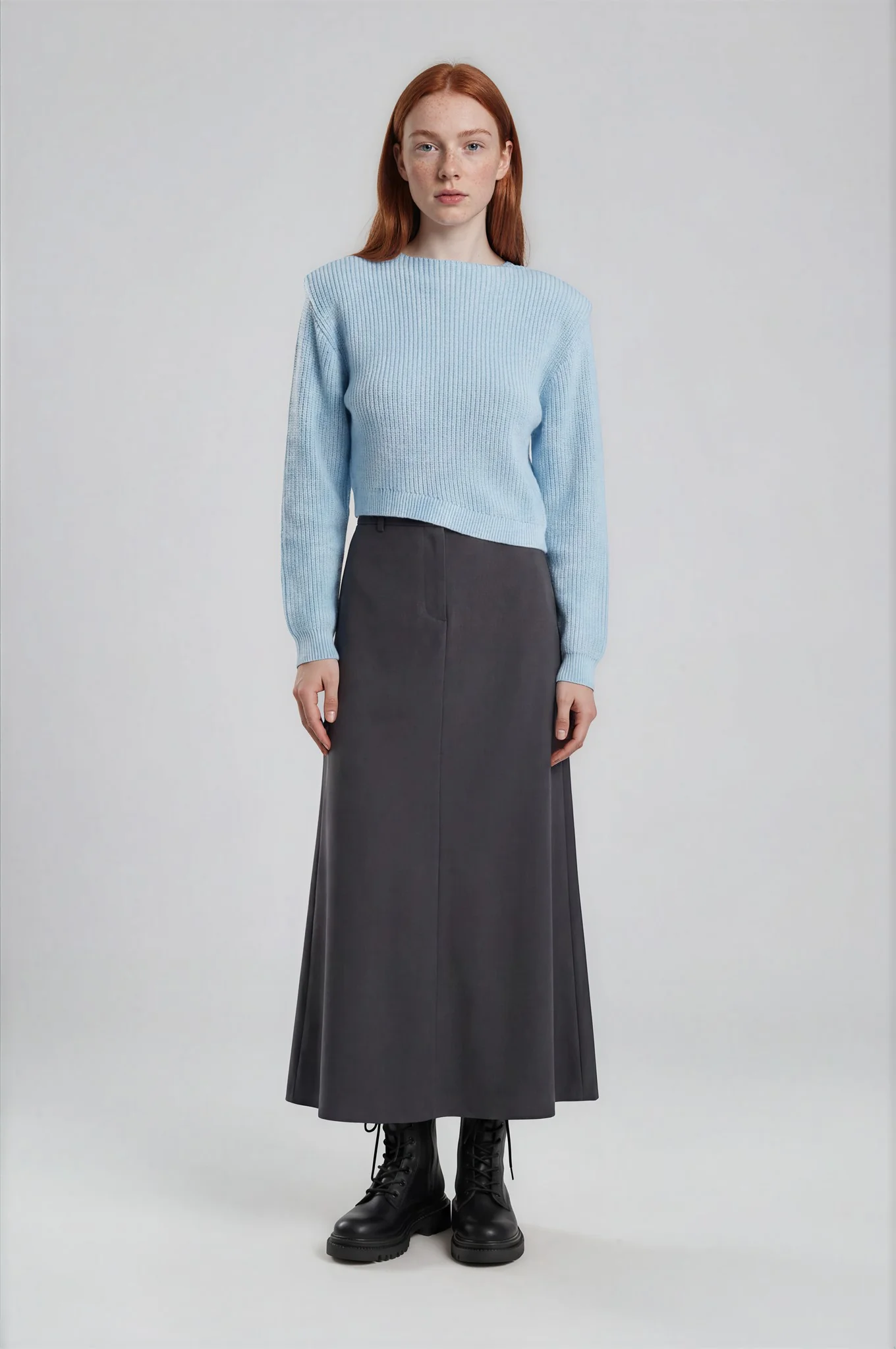 Kimi Wool Skirt - Grey