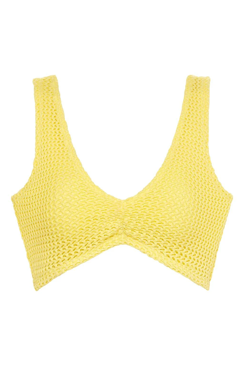 Yellow Crochet Kim Variation Bikini Top - Image 2